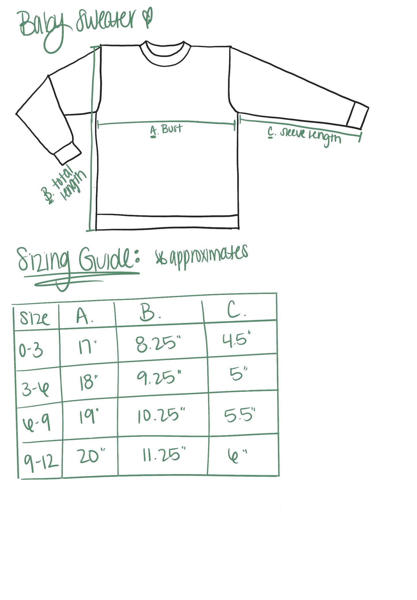 Baby sweater (0-3 months)